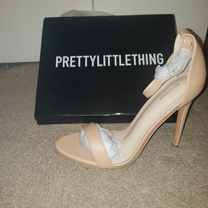 Dark Nude Clover Strap Heeled Sandal